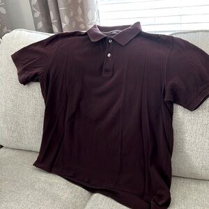 Men’s brown short sleeve polo shirt